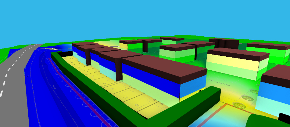 environmental acoustics - 3D View of Typical Dev